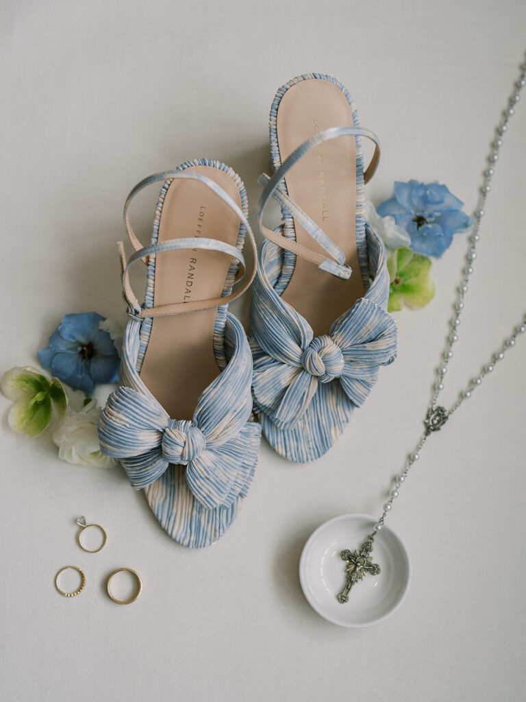 Blue wedding shoes 