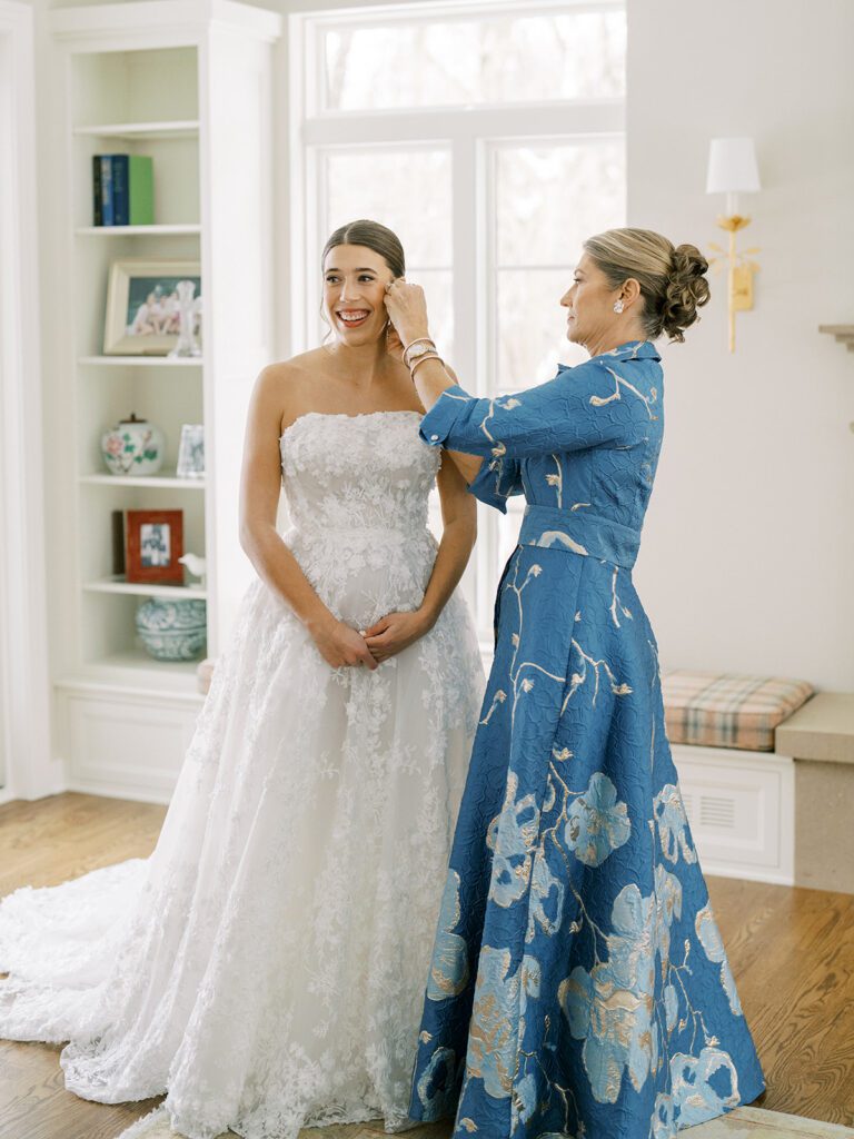 Blue mother of the bride dress